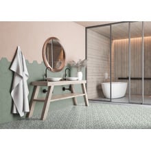 Myra Matt Green Hexagon Porcelain Tile